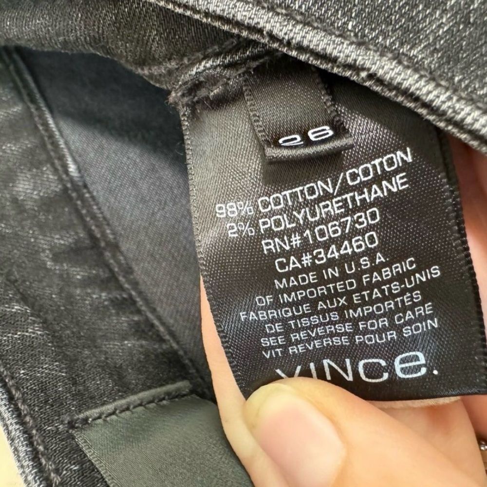 CLEARANCE! Black Vince Skinny Jeans Size 26 EUC - Picture 8 of 8